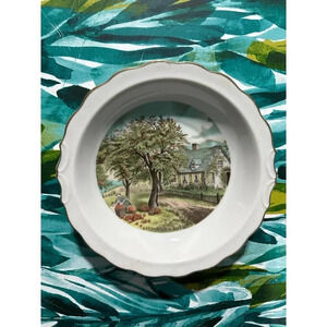 Currier & Ives Autumn Royal Crown Plate